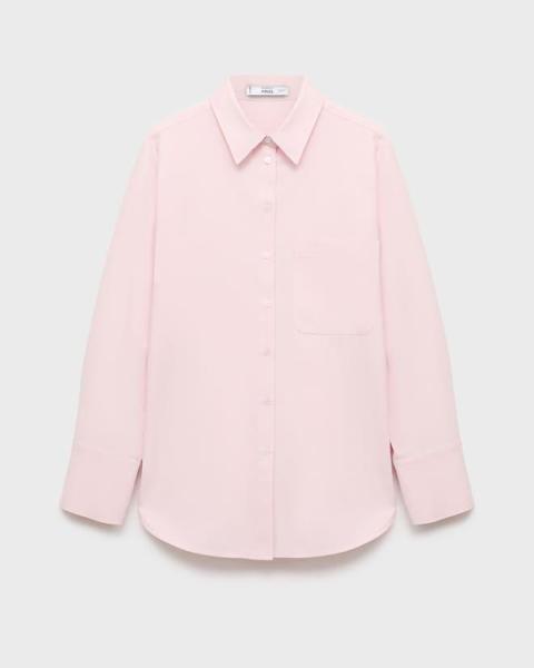 Oversized poplin button-up shirt